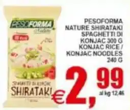 Pewex Pesoforma Nature Shirataki Spaghetti di Konjac offerta