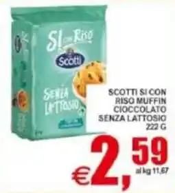 Pewex Scotti si con riso muffin cioccolato senza lattosio offerta