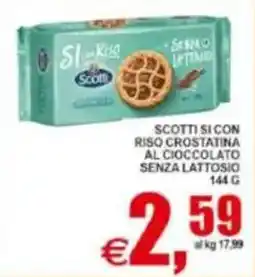 Pewex Scotti si con riso crostatina al cioccolato senza lattosio offerta