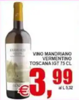 Pewex Vino Mandriano Vermentino offerta