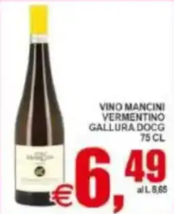 Pewex Vino Mancini Vermentino Gallura DOCG offerta