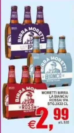 Pewex Moretti Birra La Bianca/ Rossa/ IPA offerta