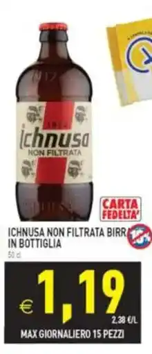 Pim Supermercati Ichnusa non filtrata birra offerta