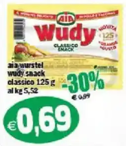 Il Castoro Supermercati aia wurstel wudy snack classico offerta