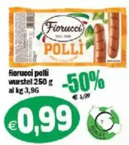 Il Castoro Supermercati Fiorucci polli wurstel offerta