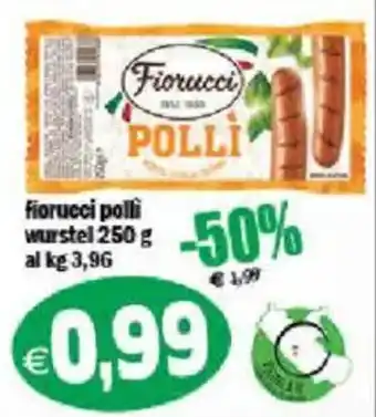 Il Castoro Supermercati Fiorucci polli wurstel offerta