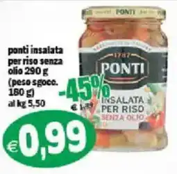 Il Castoro Supermercati Insalata per riso senza olio Ponti offerta