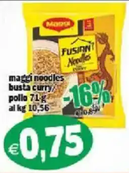Il Castoro Supermercati Maggi Fusian! Noodles curry offerta