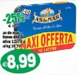 Il Castoro Supermercati Tonno all'olio di oliva As do Mar offerta