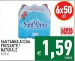 Pim Supermercati Sant'Anna acqua frizzante / naturale offerta