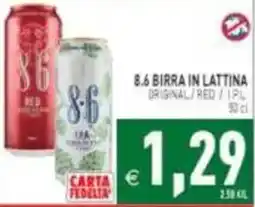 Pim Supermercati 8.6 birra in lattina offerta
