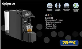 DARKSIDE Macchina da caffè a cialde