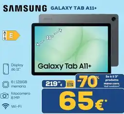Euronics Tufano Samsung Galaxy Tab A11+ offerta