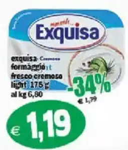 Il Castoro Supermercati Exquisa formaggio fresco cremoso light offerta