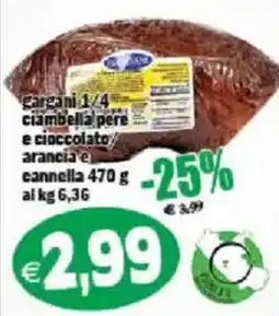 Il Castoro Supermercati gargani ciambella pere e cioccolato arancia e cannella offerta