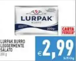 Pim Supermercati Lurpak burro leggermente salato offerta