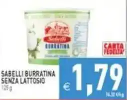 Pim Supermercati Sabelli burratina senza lattosio offerta
