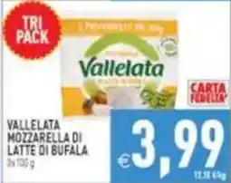 Pim Supermercati Vallelata Mozzarella di latte di bufala offerta