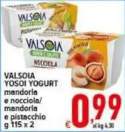 Iper Triscount Valsòia Yosoi yogurt mandorla e nocciola offerta