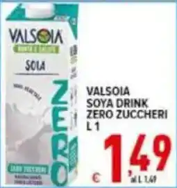 Iper Triscount Valsòia soya drink zero zuccheri offerta