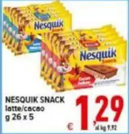 Iper Triscount Nesquik snack latte/cacao offerta