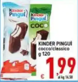 Iper Triscount Kinder Pinguì cocco/classico offerta
