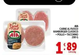 Gourmet Déco Carne al Fuoco hamburger classico pollo tacchino offerta