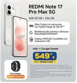 Euronics Tufano Redmi Note 17 Pro Max 5G offerta