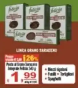 CTS Supermercati Pasta al Grano Saraceno Integrale Felicia offerta