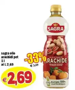 Il Castoro Supermercati Sagra olio arachidi offerta