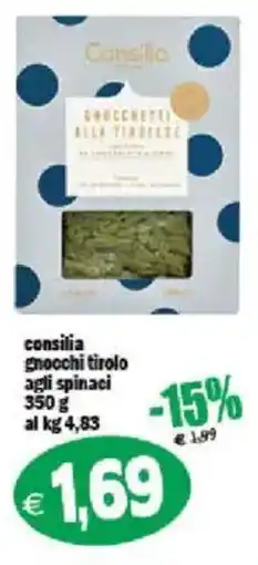Il Castoro Supermercati Consilia gnocchi tirolo agli spinaci offerta