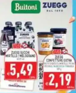 Pim Supermercati Zuegg succhi mirtillo / melograno offerta