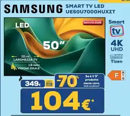 Euronics Tufano Samsung 50" Smart TV LED offerta