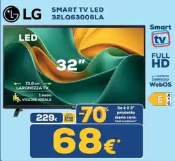 Euronics Tufano LG 32" Smart TV LED 32LQ63006LA offerta
