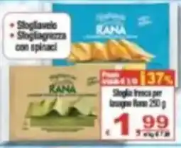 CTS Supermercati Steglia fresca per lasagne Rana offerta