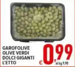Iper Triscount Garofolive verdi dolci giganti offerta