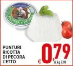 Iper Triscount Punturi ricotta di pecora l'etto offerta