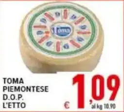 Iper Triscount Toma Piemontese D.O.P. L'ETTO offerta