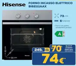 Euronics Tufano Hisense Forno incasso elettrico offerta