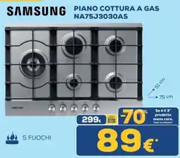 Euronics Tufano Samsung piano cottura a gas offerta