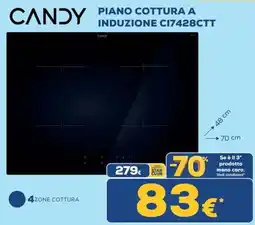 Euronics Tufano Candy piano cottura a induzione offerta