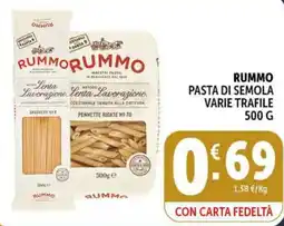 Gourmet Déco Rummo pasta di semola varie trafile offerta