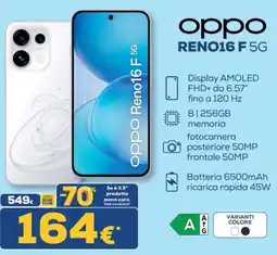 Euronics Tufano Oppo Reno16 F 5G offerta