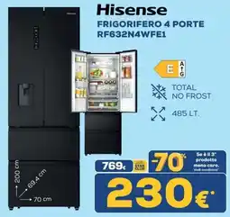 Euronics Tufano Hisense frigorifero 4 porte offerta