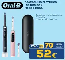 Euronics Tufano Oral-B Spazzolino elettrico IO6 Duo Box nero e rosa offerta