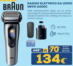 Euronics Tufano Braun Rasoio elettrico da uomo Nevo 11000C offerta