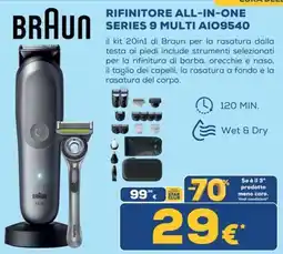 Euronics Tufano Braun Rifinitore all-in-one Series 9 Multi AIO9540 offerta