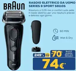 Euronics Tufano Braun Rasoio elettrico da uomo Series 9 Sport S9110S offerta