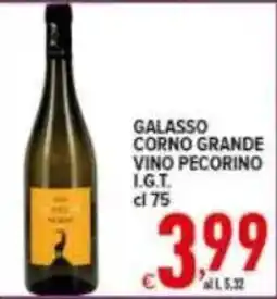 Iper Triscount Galasso Corno Grande Vino Pecorino I.G.T. offerta