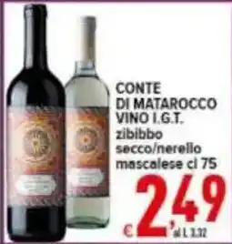 Iper Triscount Conte di Matarocco Vino I.G.T. offerta